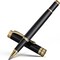 Luxury Black Chrome Ballpoint Pen with Gold Trim – Professional Metal Pen Gift Set for Men & Women, Includes 0.5mm Black Refill and Elegant Gift Box (Black Gold)